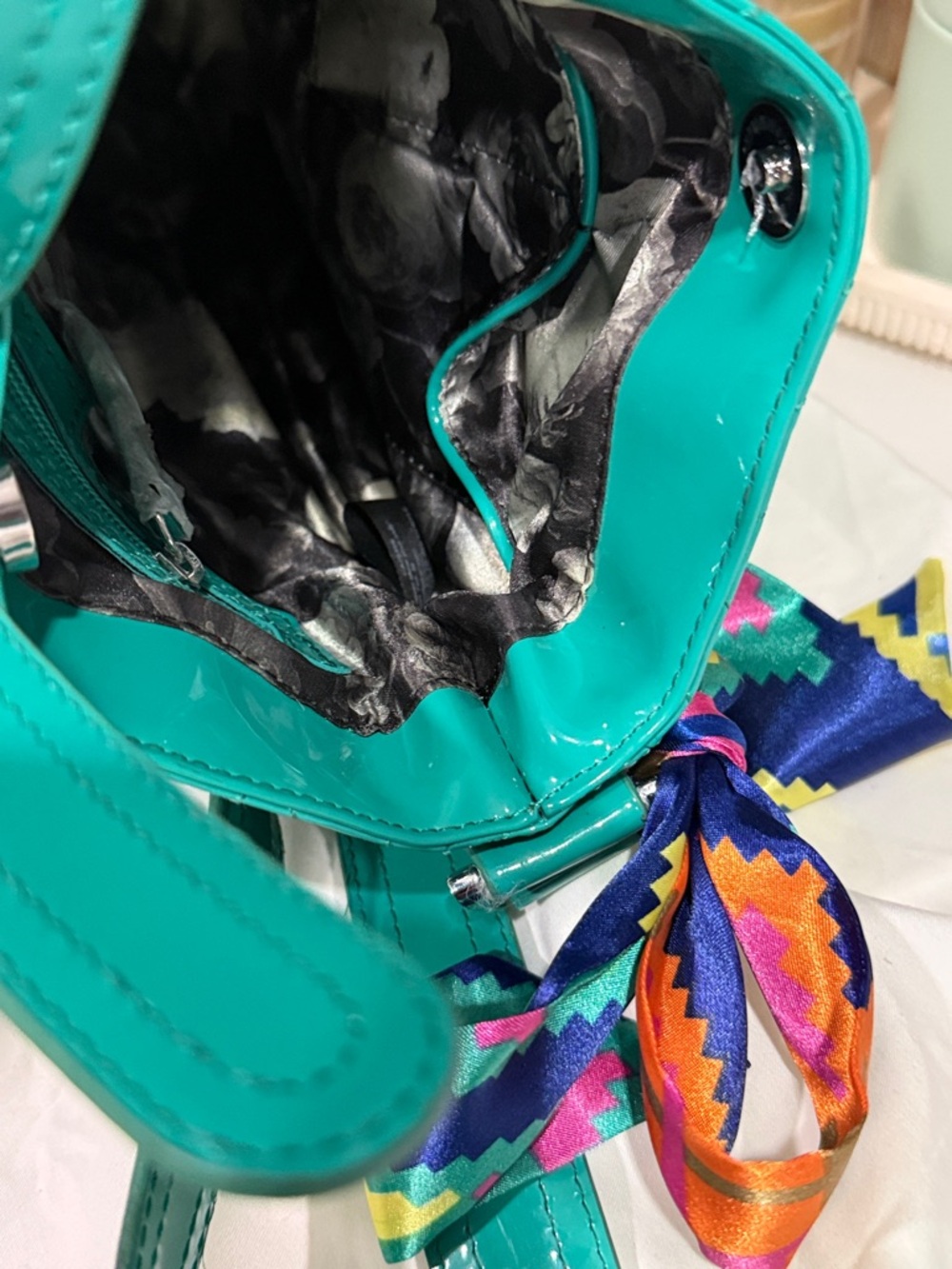 Ted Baker Teal Quilted Crossbody Bag - Picture 7 of 10